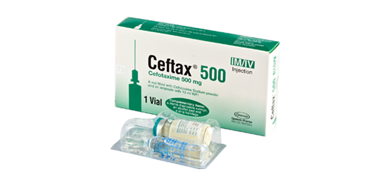 Ceftax 500 mg/10 ml IM/IV Injection