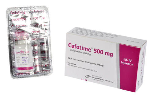 Cefotime 500 mg/10 ml IM/IV Injection