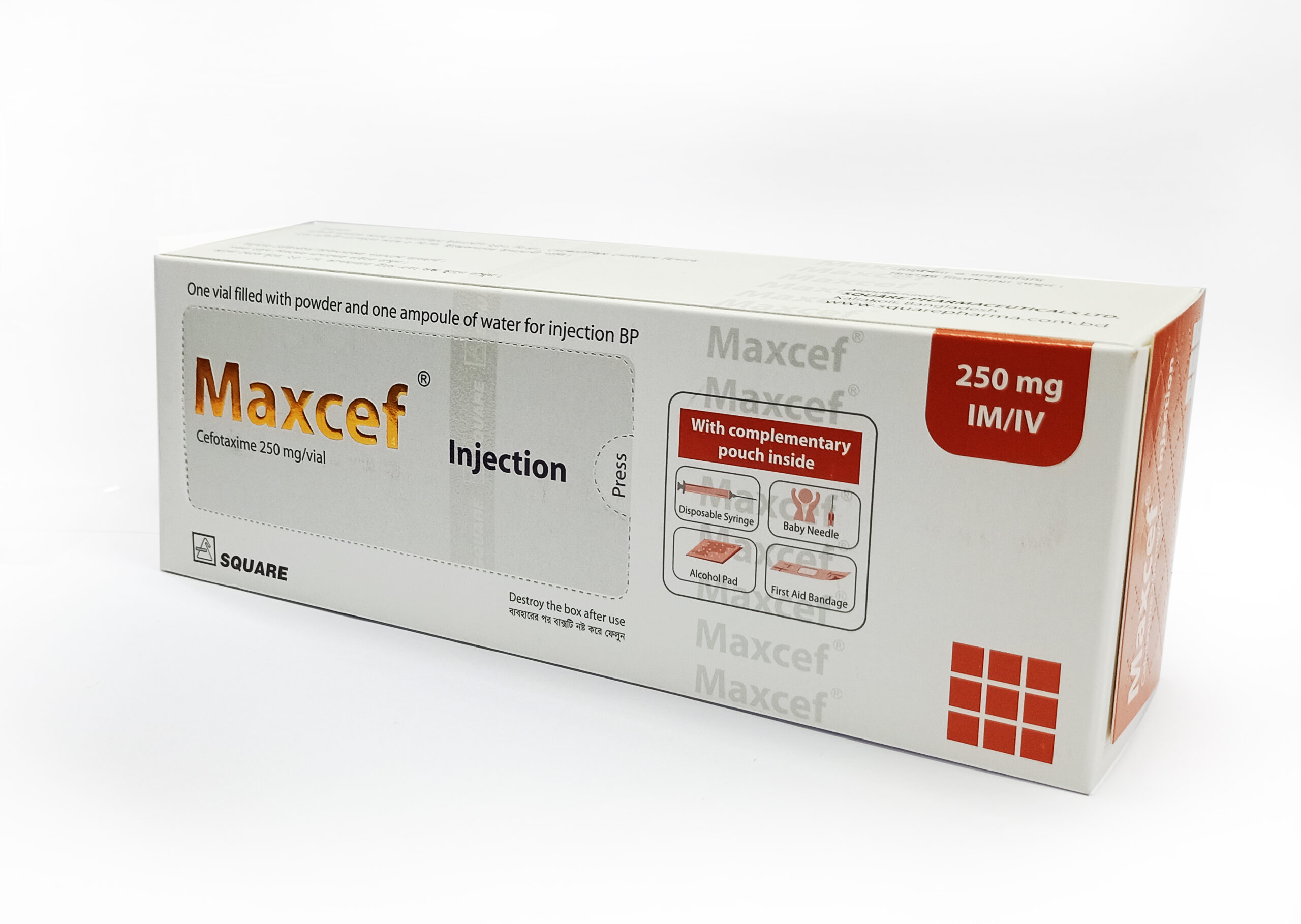 Maxcef 250 mg/5 ml IM/IV Injection