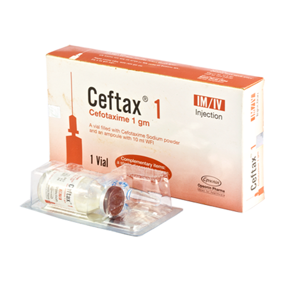 Ceftax 1 gm/10 ml IM/IV Injection