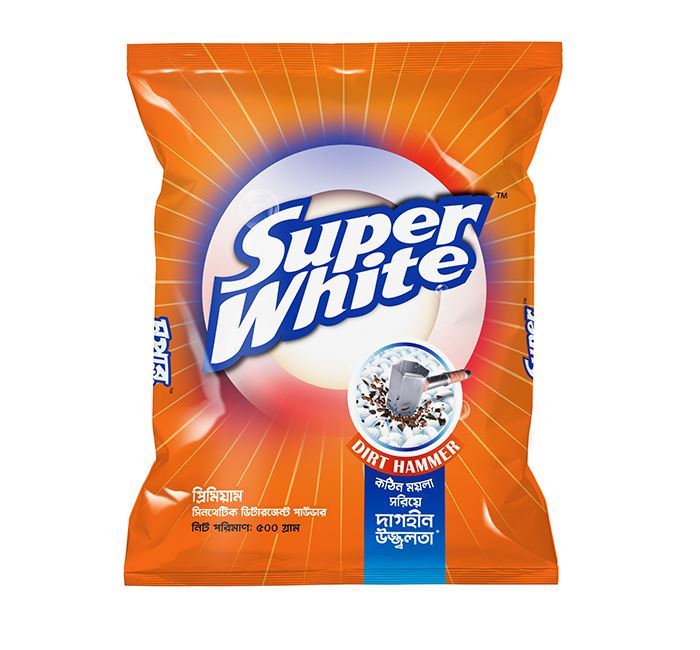 Super white Premium Detergent powder-500 gm