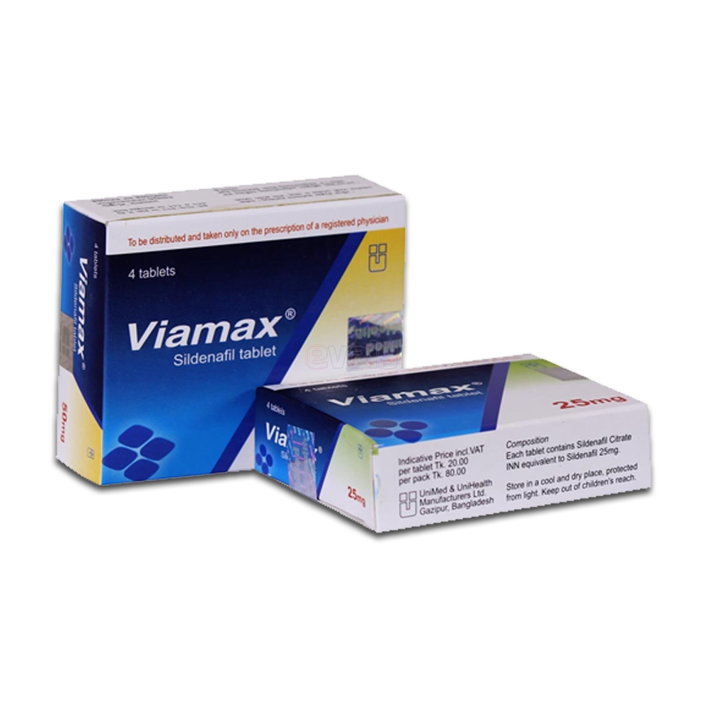 Viamax 25 mg Tablet-4's Pack