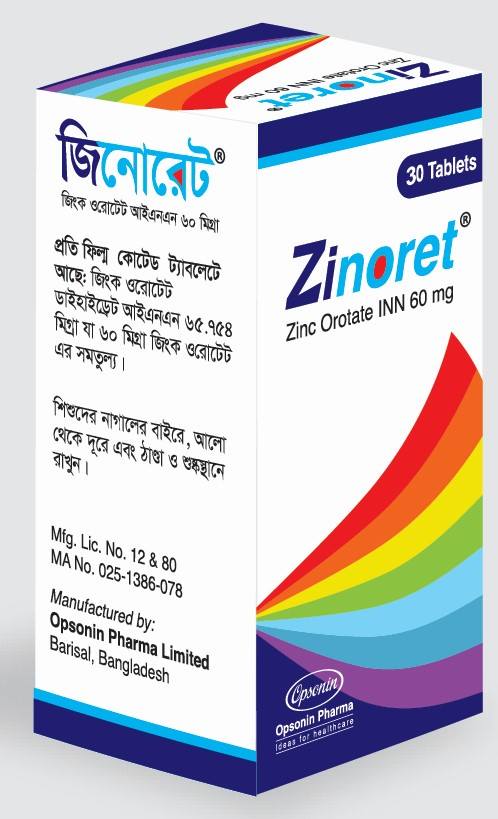 Zinoret 60 mg Tablet-30's Pack