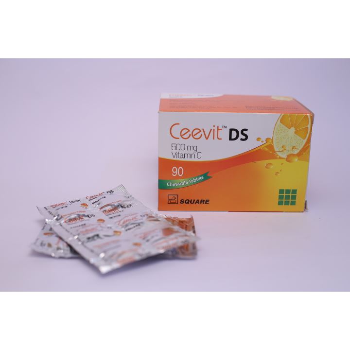 Ceevit DS 500 mg Chewable Tablet-6's Strip