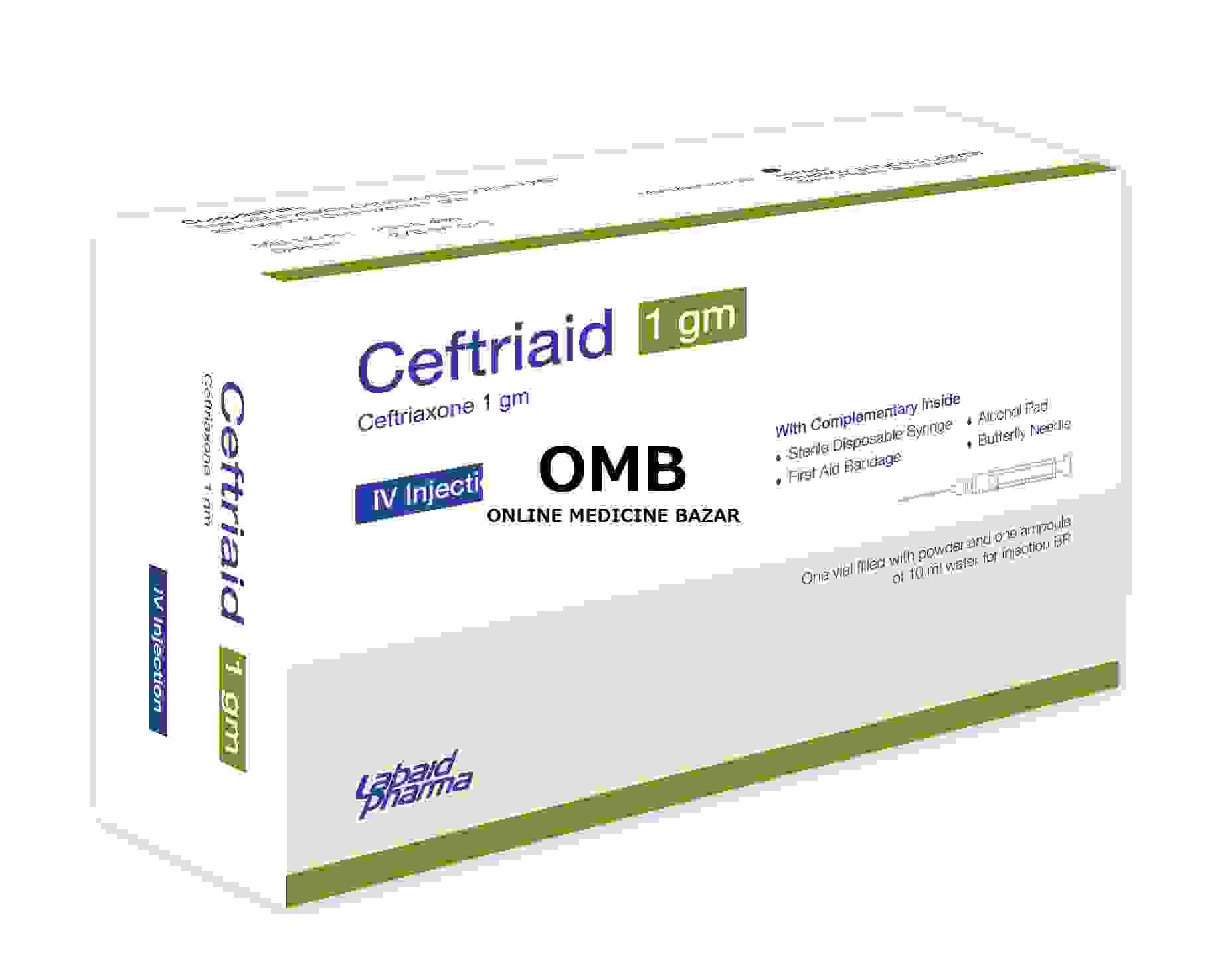 Ceftriaid 1 gm/vial IV Injection