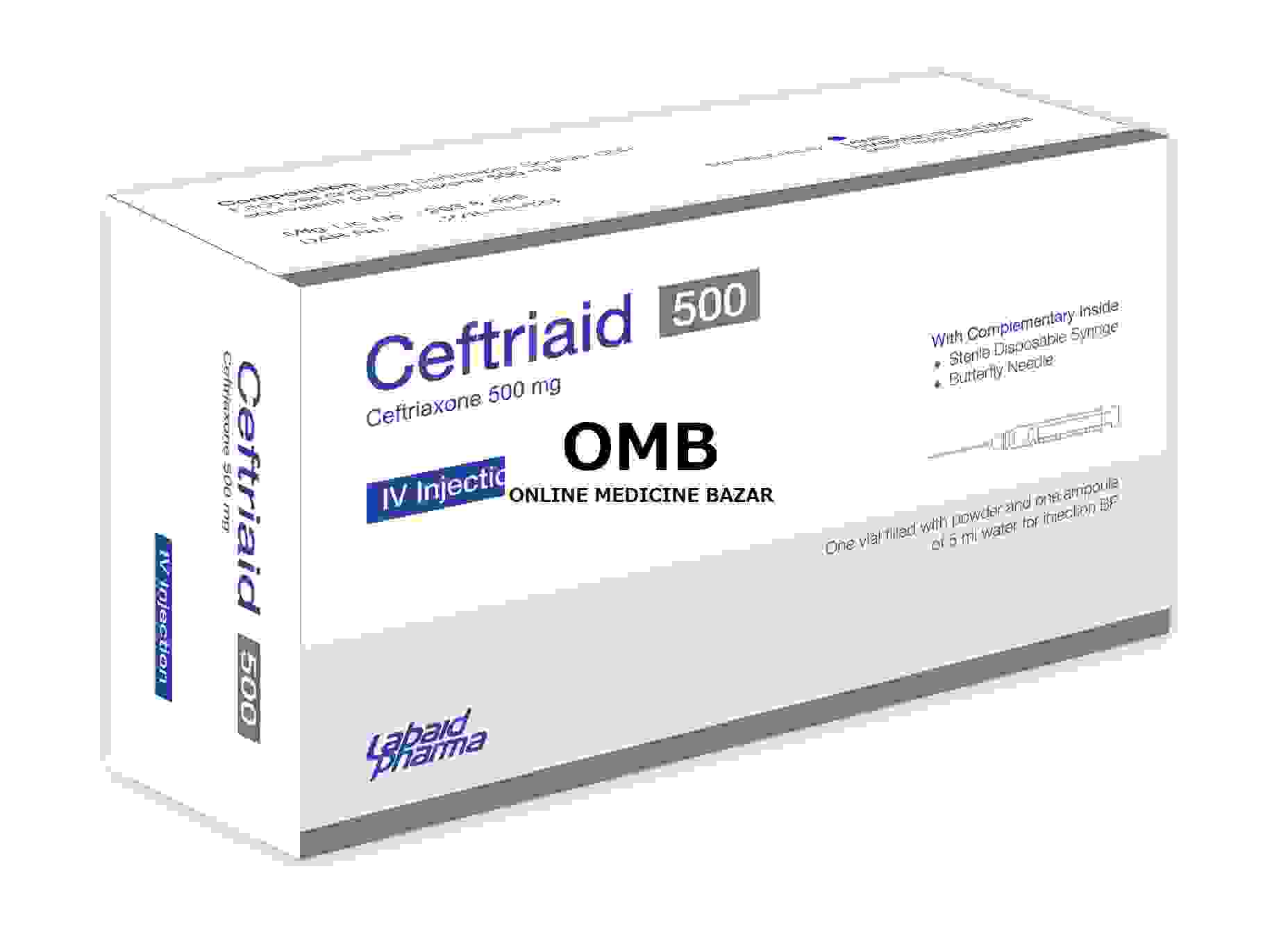 Ceftriaid 500 mg/vial IV Injection