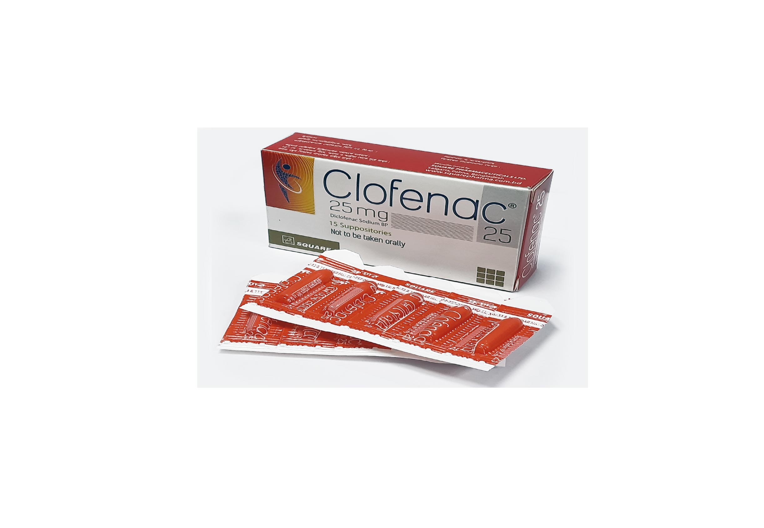 Clofenac 25 mg Suppository-5 Pis