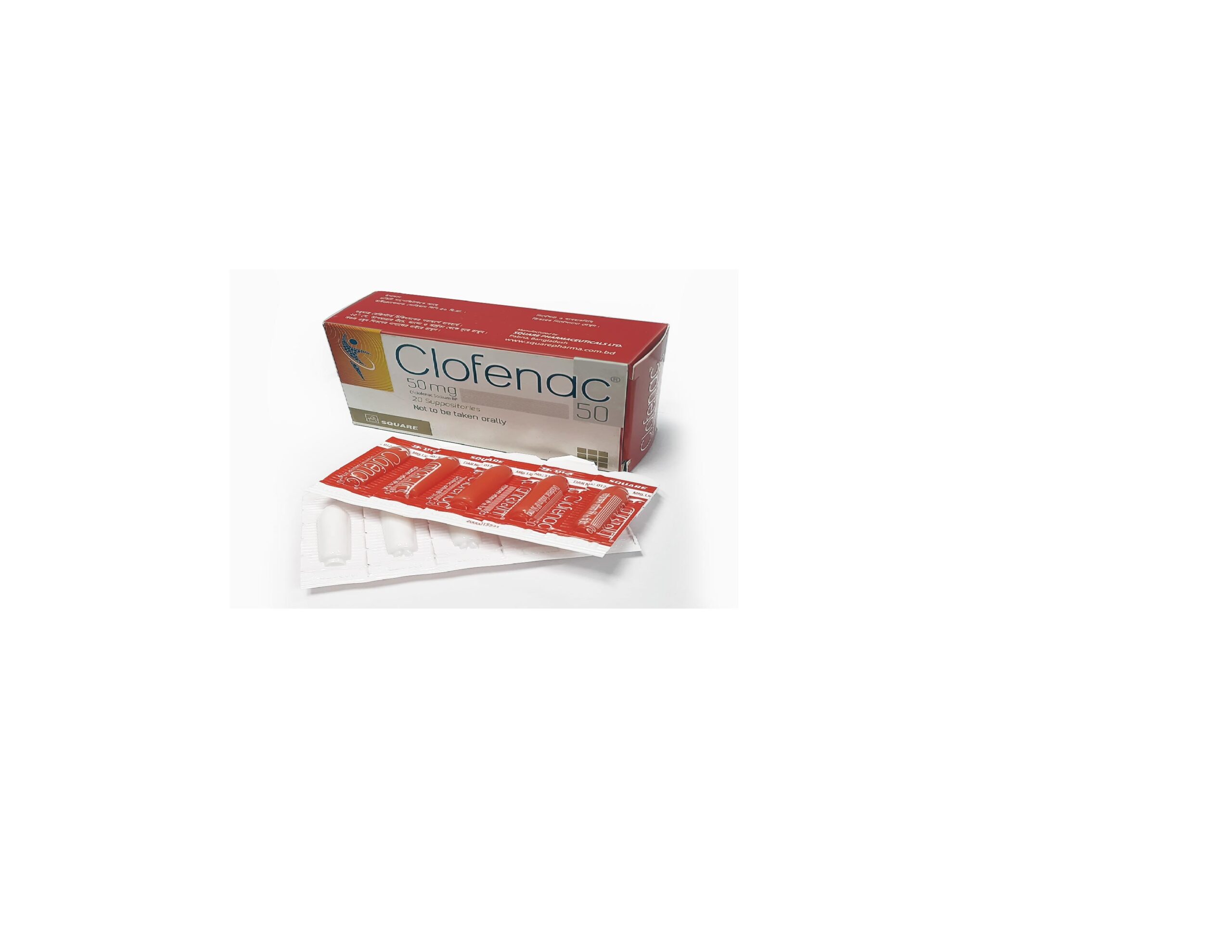 Clofenac 50 mg Suppository-5 Pis