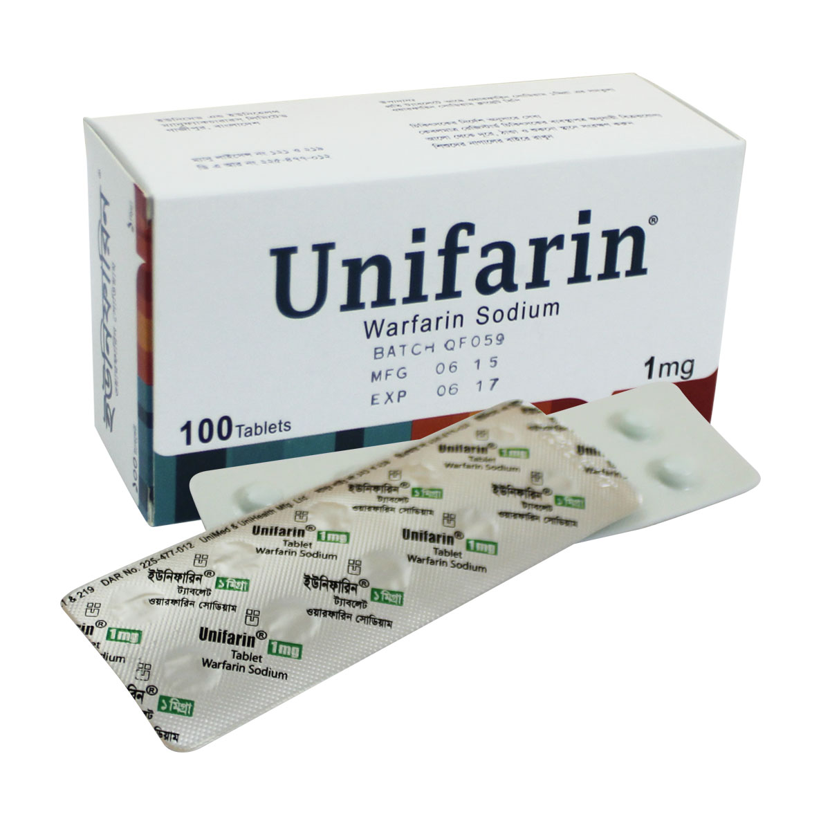 Unifarin 1 mg Tablet-100's Pack