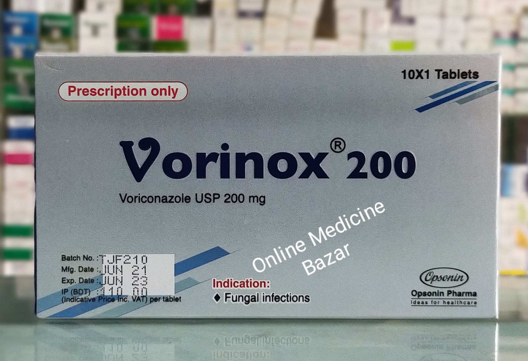 Vorinox 200 mg Tablet-10's Pack