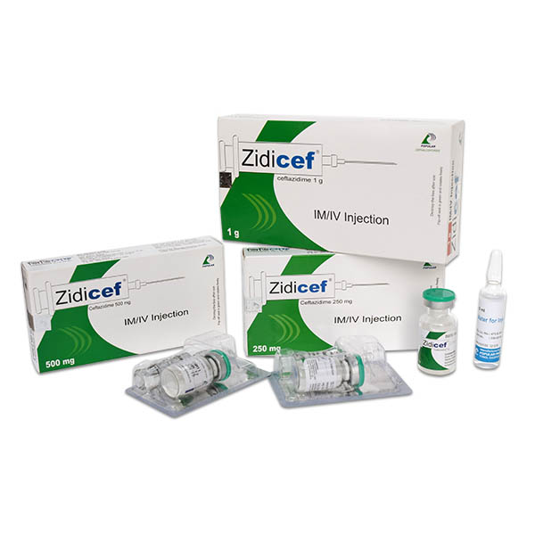 Zidicef 250 mg/vial IM/IV Injection