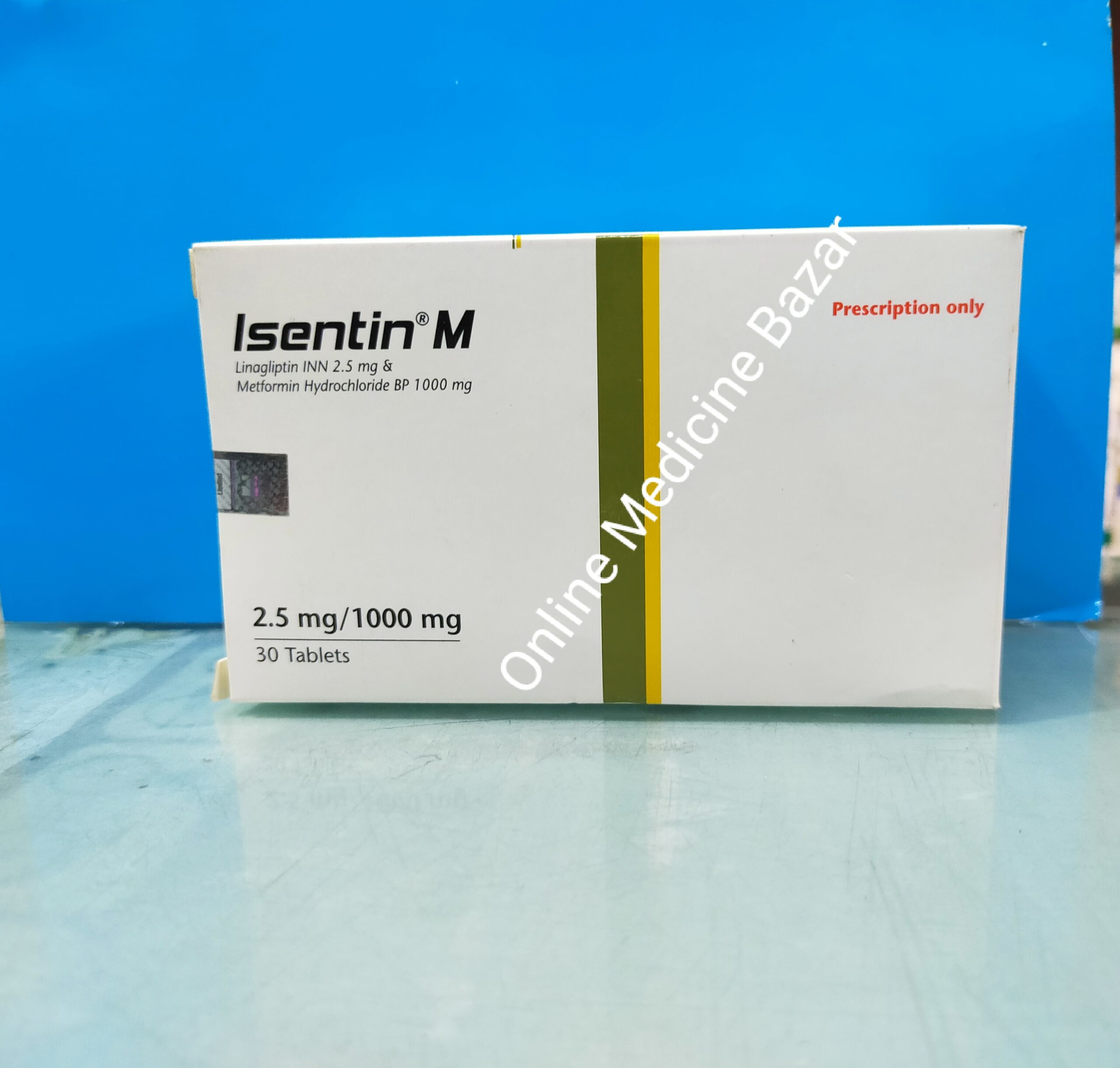 Isentin M 2.5 mg+1000 mg Tablet-30's Pack