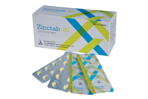 Zinctab 20 mg Tablet-60's Pack