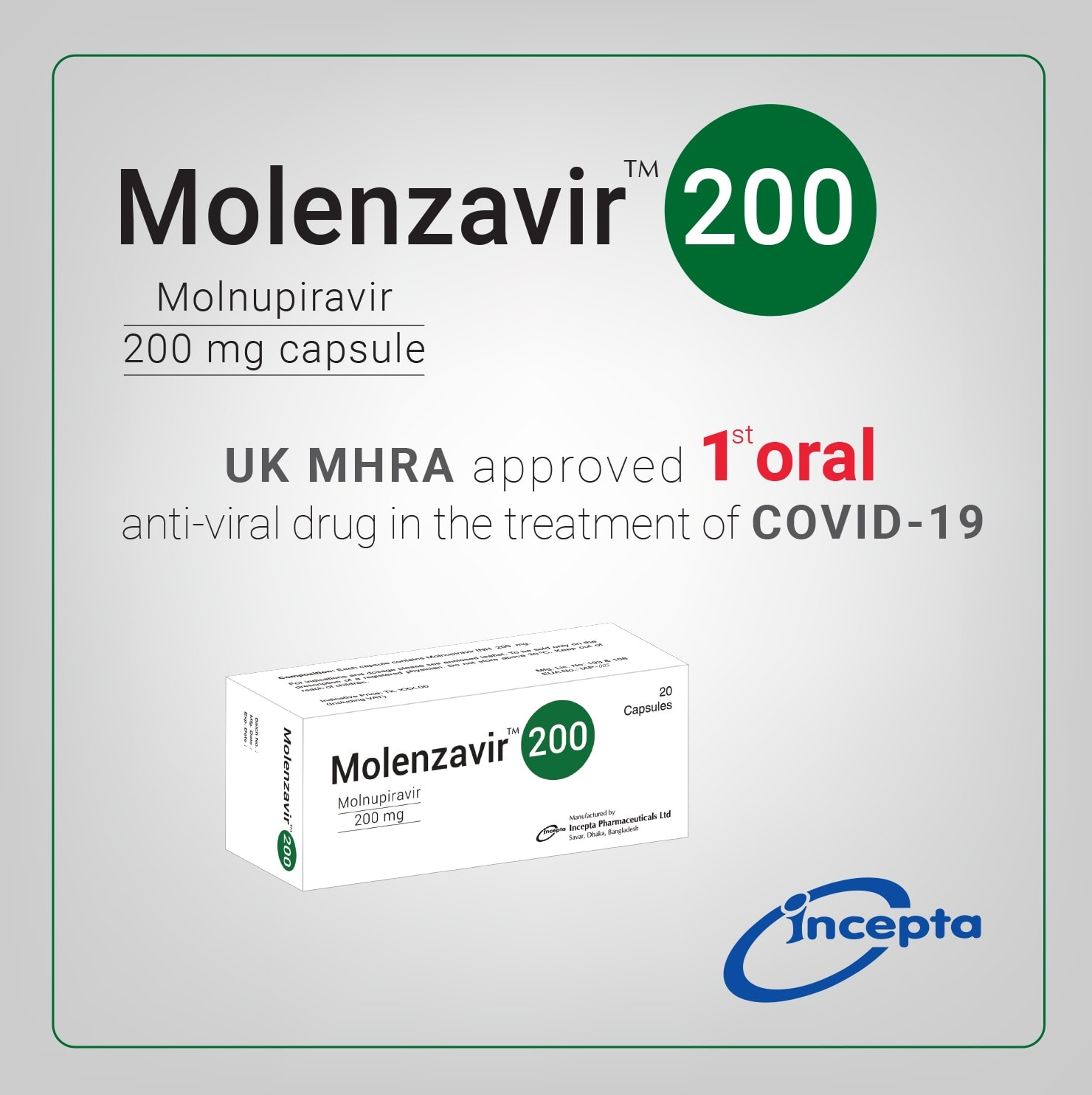 Molenzavir 200 mg Capsule-20's Pack