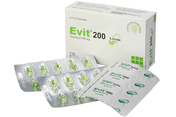 Evit 200 mg Capsule-10's Strip