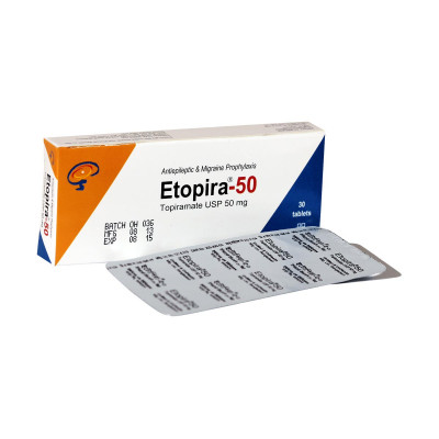 Etopira 50 mg Tablet-10's Strip