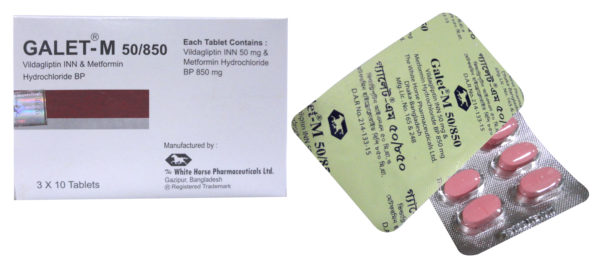 Galet M 50/850 mg Tablet-10's Strip