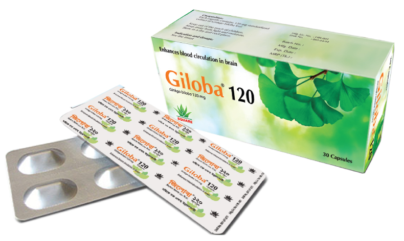 Giloba 120 mg Capsule-6's Strip
