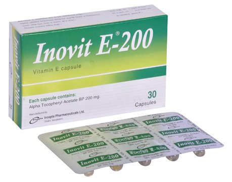 Inovit E 200 mg Capsule-30's Pack