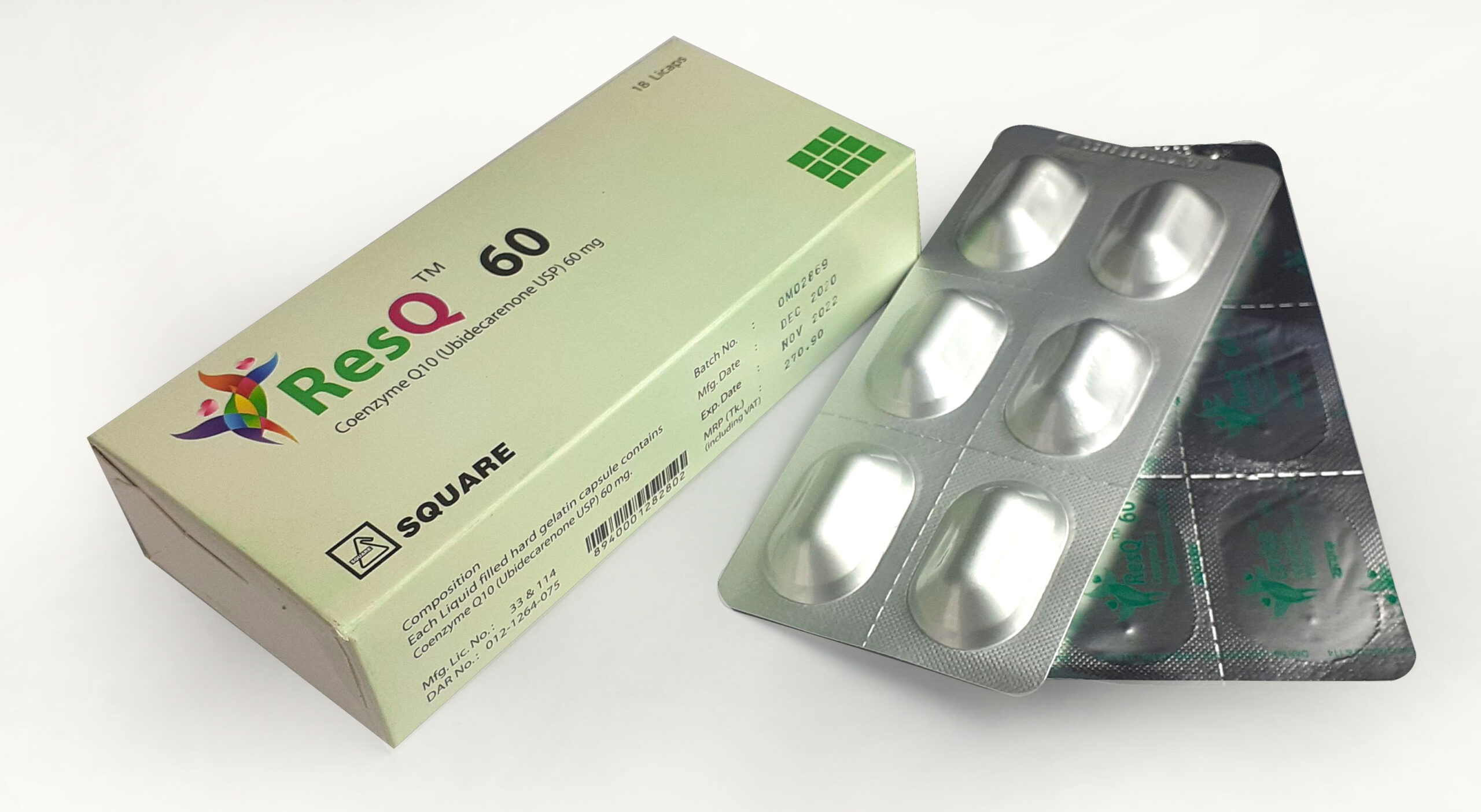 ResQ 60 mg Capsule-6's Strip