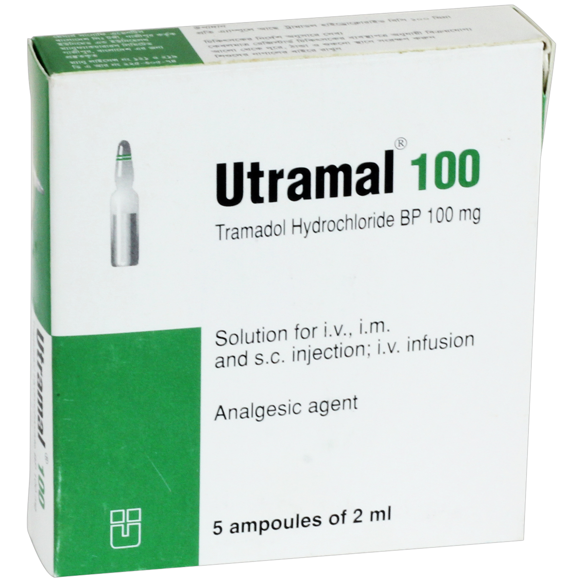 Utramal 100 mg/2 ml IM/IV Injection-5's Pack