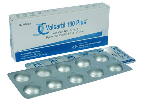 Valsartil Plus 160 mg+25 mg Tablet-30's Pack