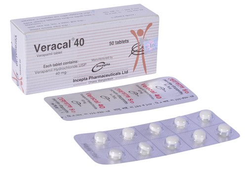 Veracal 40 mg Tablet-10's Strip