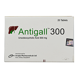 Antigall 300 mg Tablet-10's Strip