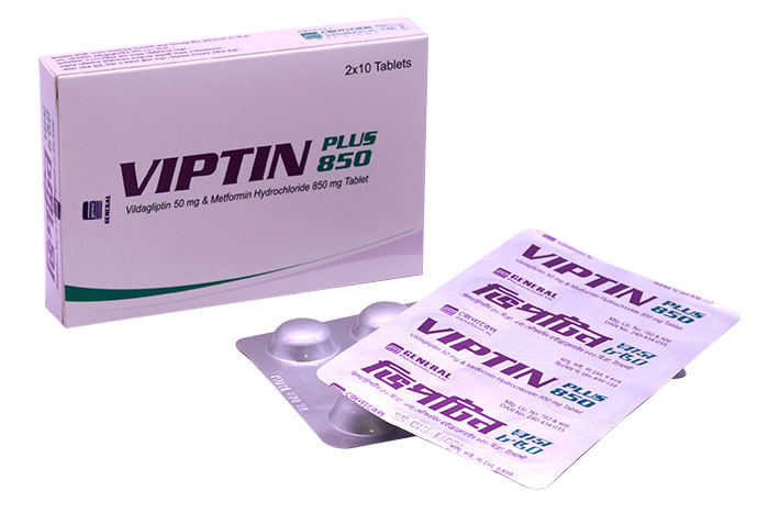 Viptin Plus 50/850 mg Tablet-10's Strip