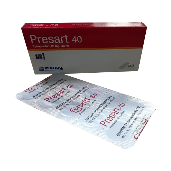 Presart 40 mg Tablet-10's Strip