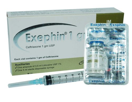 Exephin 1 gm/vial IM Injection