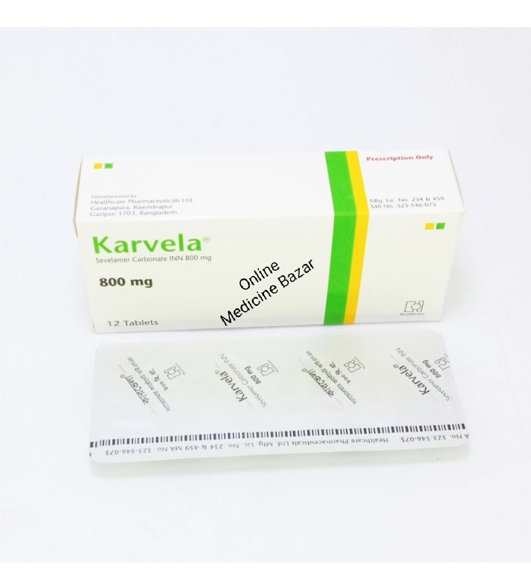 Karvela 800 mg Tablet-12's Pack