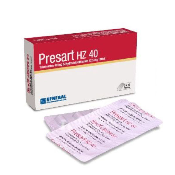 Presart HZ 40 mg Tablet-10's Strip