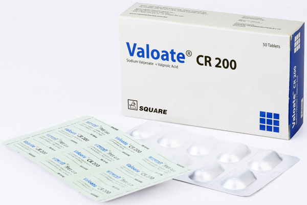 Valoate CR 200 mg Tablet-50's Pack