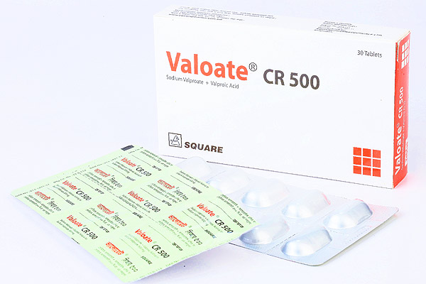 Valoate CR 500 mg Tablet-10's Strip