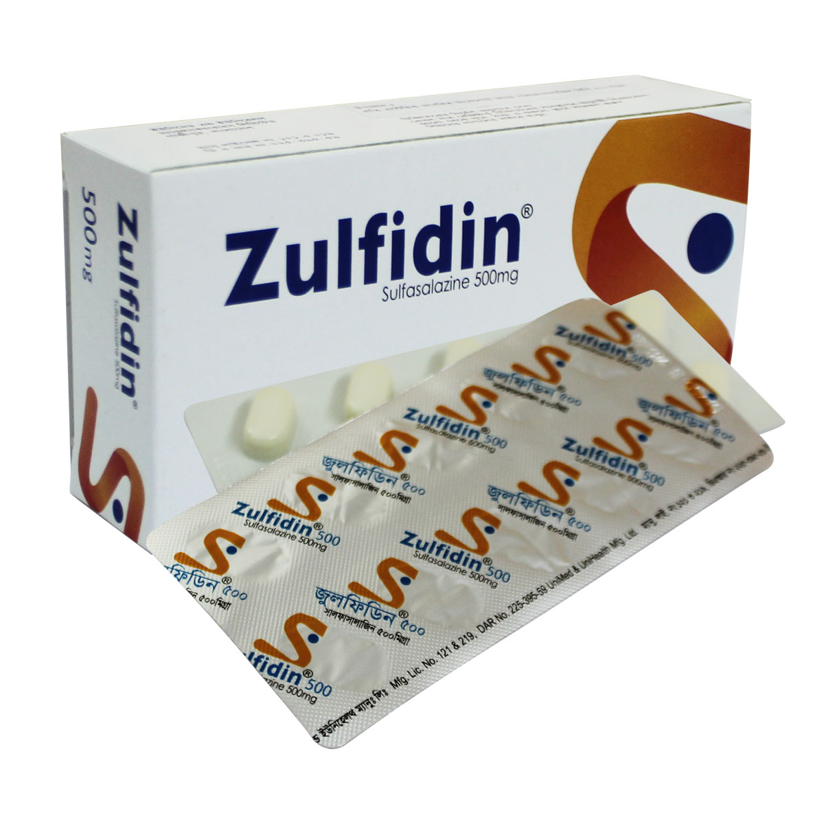 Zulfidin 500 mg Tablet-30's Pack