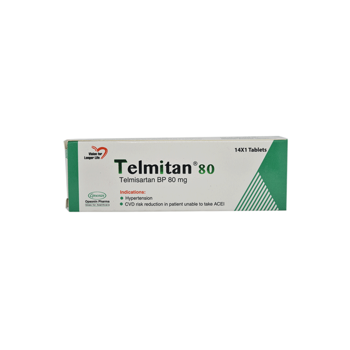 Telmitan 80 mg Tablet-14's Pack