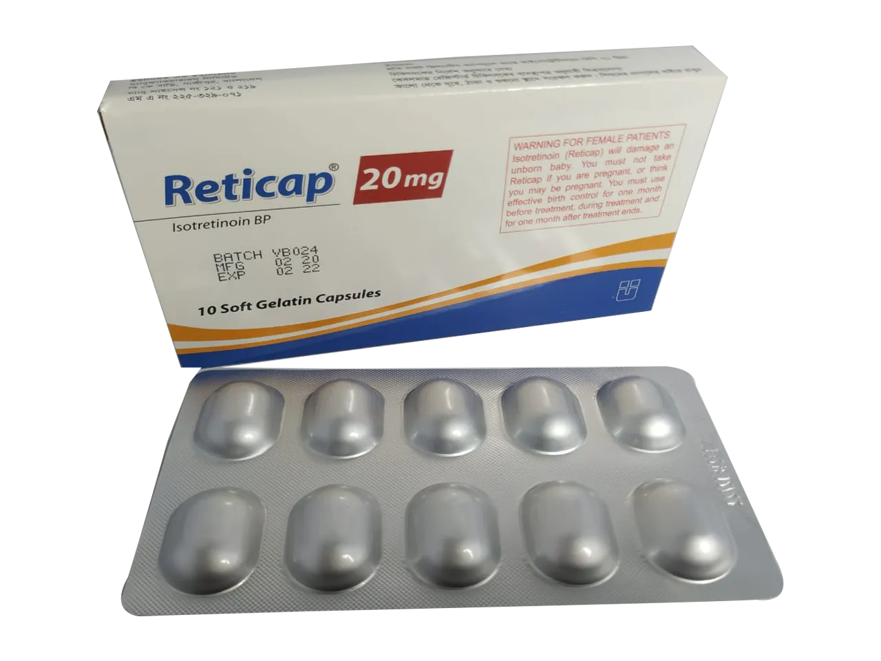 Reticap 20 mg Capsule-10's pack