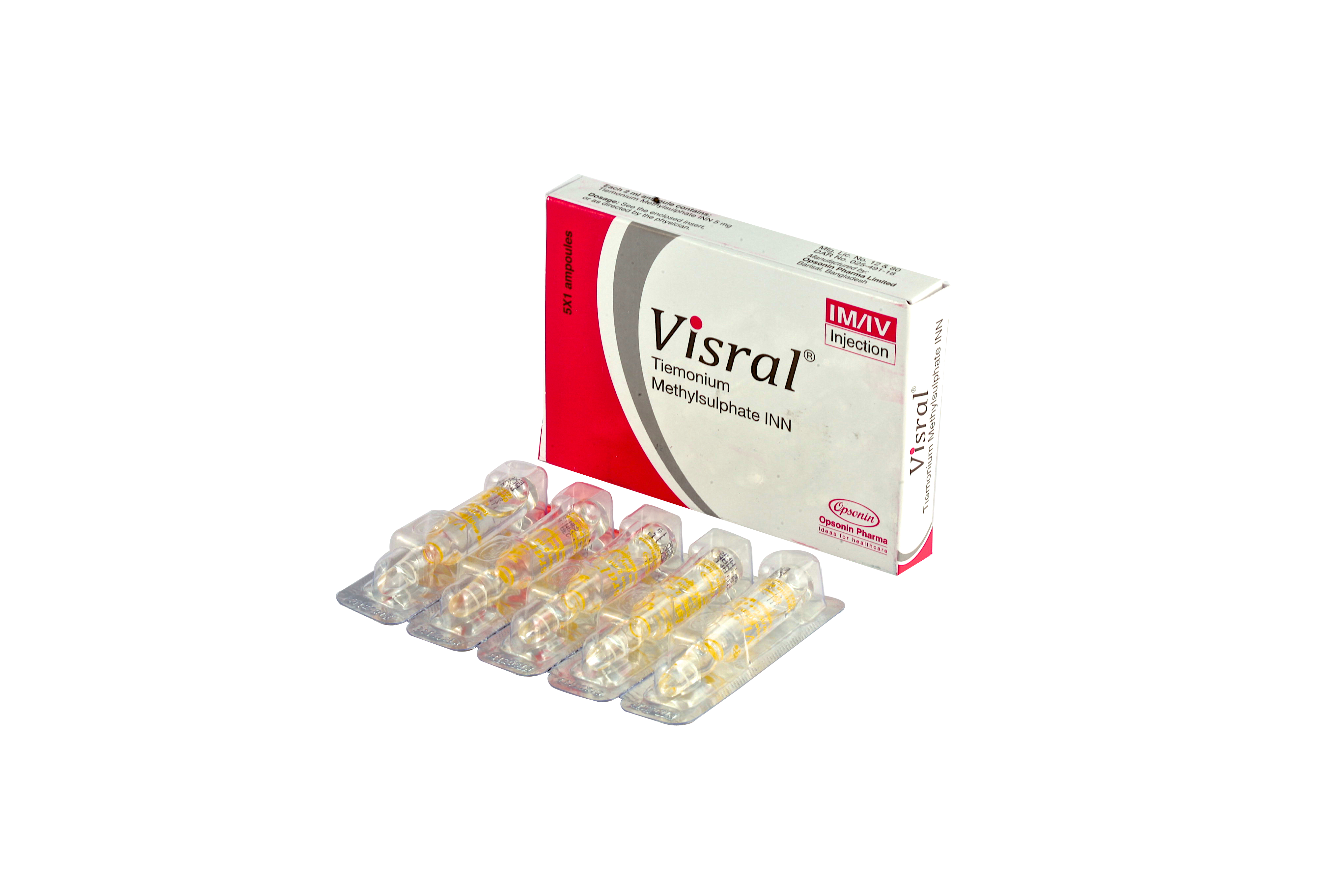 Visral 5 mg/2 ml IM/IV Injection-5's Pack