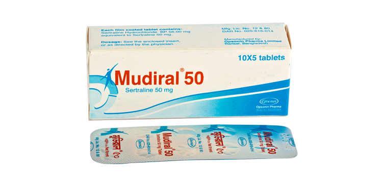 Mudiral 50 mg Tablet-50's Pack