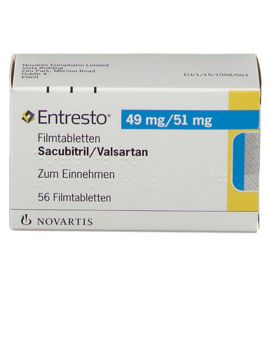 Entresto 100 mg Tablet-28's Pack