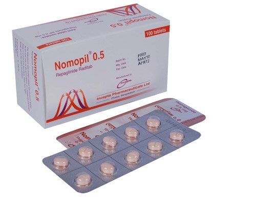 Nomopil 0.5 mg Tablet-10's Strip