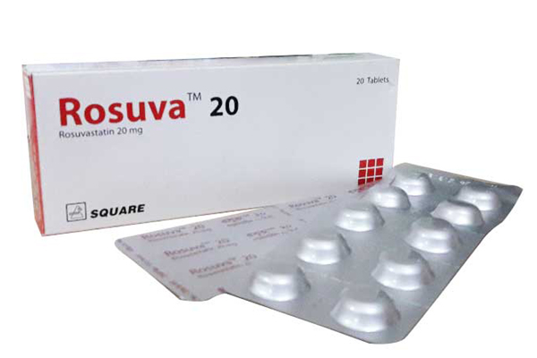 Rosuva 20 mg Tablet-10's Strip