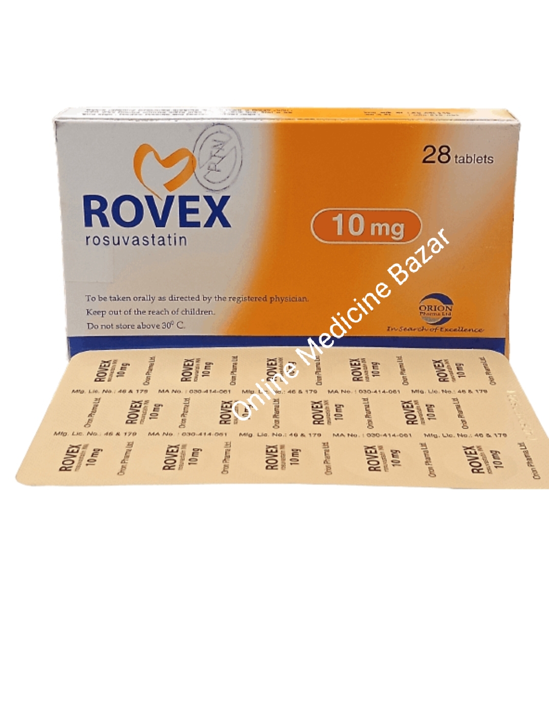 Rovex 10 mg Tablet-14's Strip