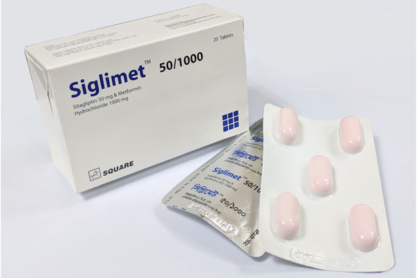 Siglimet 50 mg+1000 mg Tablet-5's Strip