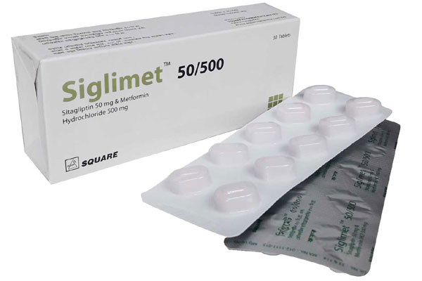 Siglimet 50 mg+500 mg Tablet-10's Strip