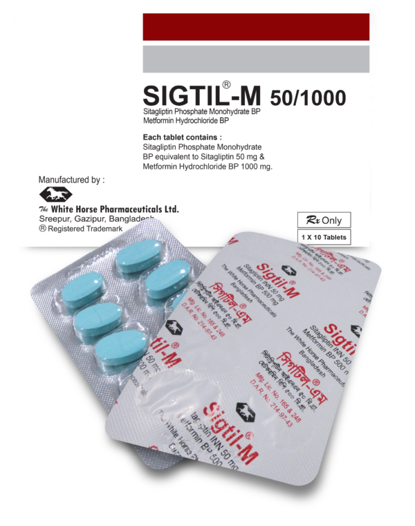 Sigtil M 50 mg+1000 mg Tablet-10's Pack