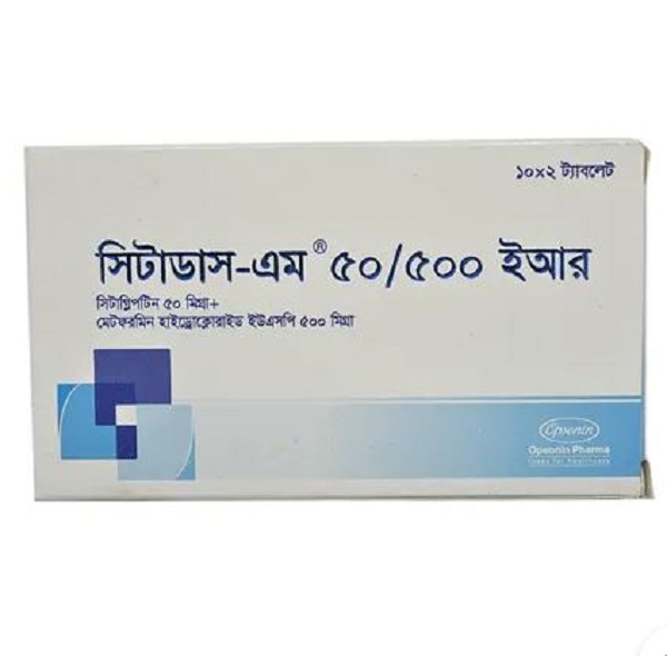 Sitadus-M 50 mg+500 mg Tablet-10's Strip