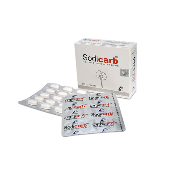 Sodicarb 600 mg Tablet-15's Strip