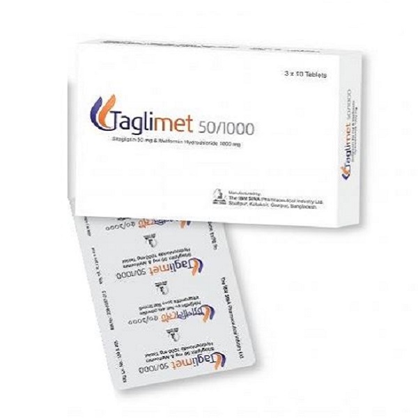 Taglimet 50 mg+1000 mg Tablet-10's Strip